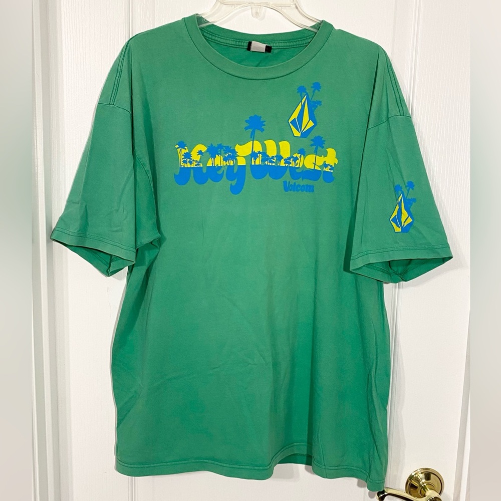 Volcom Key West Front & Back Graphic Tee Green Men’s XL